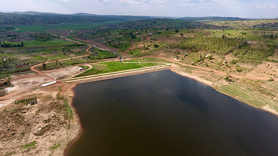 Aerial Photos for Dam of Karangazi-Rwangingo Marshland Development Project, Rwanda